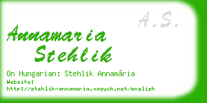 annamaria stehlik business card